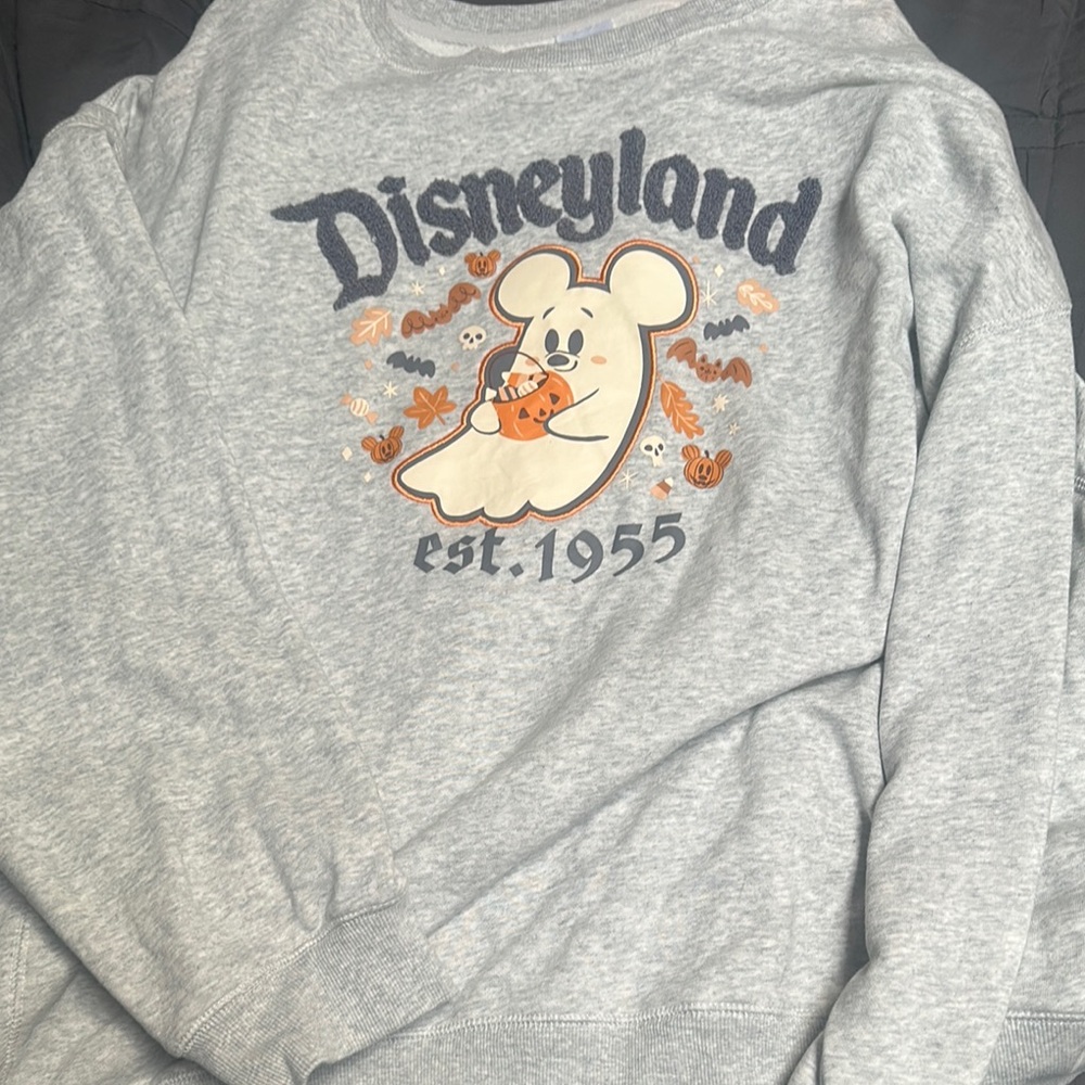 Disneyland Grey Halloween Ghost Mickey Sweatshirt